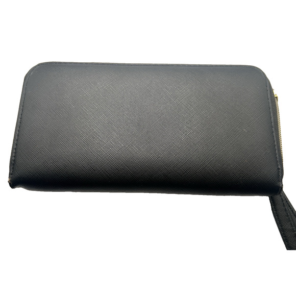 BETSEY JOHNSON Quilted Heart Black White & Red Signature Wristlet Wallet - Picture 4 of 8